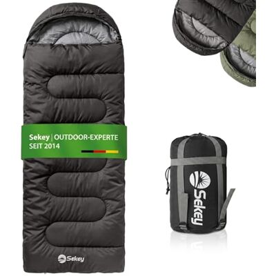 Sekey Schlafsack 220 x 80 cm 1,45 kg 3-Jahreszeiten-Deckenschlafsack, 2-in-1 als Decke nutzbar, 10 °C bis 20 °C Separate Fußbelüftung, Anti-Klemm-Reißverschluss für Camping & Outdoor, Anthrazit Sekey Schlafsack 220 x 80 cm 1,45 kg 3-Jahreszeiten-Deckenschlafsack, 2-in-1 als Decke nutzbar, 10 °C bis 20 °C Separate Fußbelüftung, Anti-Klemm-Reißverschluss für Camping & Outdoor, Anthrazit