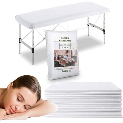 XARA Einweg-Laken Massageliege– Einweg-Bettwäsche aus Vliesstoff – Verstellbar – 80 x 210 cm – 10 Stück – Flüssigkeitsabweisend – Einweg-Laken, ideal für Sondergrößen XARA Einweg-Laken Massageliege– Einweg-Bettwäsche aus Vliesstoff – Verstellbar – 80 x 210 cm – 10 Stück – Flüssigkeitsabweisend – Einweg-Laken, ideal für Sondergrößen