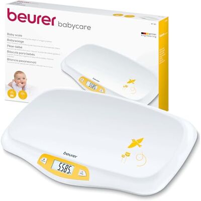Beurer BY 80 Babywaage, mit gewölbter Oberfläche, 20 kg Tragkraft, Tara- und Holdfunktion für strampelnde Babys, Messung und Anzeige in 5g-Schritten, auch als Tierwaage verwendbar Beurer BY 80 Babywaage, mit gewölbter Oberfläche, 20 kg Tragkraft, Tara- und Holdfunktion für strampelnde Babys, Messung und Anzeige in 5g-Schritten, auch als Tierwaage verwendbar