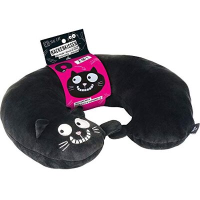 moses . Ed, The Cat Nackenkissen 2-in-1 Nackenhörnchen und Kopfkissen für Reisen In Katzen-Form Reisekissen, 28 cm, Schwarz moses . Ed, The Cat Nackenkissen 2-in-1 Nackenhörnchen und Kopfkissen für Reisen In Katzen-Form Reisekissen, 28 cm, Schwarz