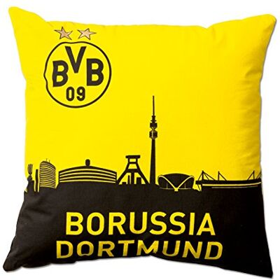 Dortmund Borussia , BVB-Kissen mit Skyline, Schwarz / Gelb, 40x40cm, 1 St?ck (1er Pack) Dortmund Borussia , BVB-Kissen mit Skyline, Schwarz / Gelb, 40x40cm, 1 St?ck (1er Pack)