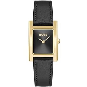 Boss Zwei-Zeiger-Quarzwerk-Uhr für Damen Kollektion Lucy mit Schwarzes Lederarmband 1502742 Boss Zwei-Zeiger-Quarzwerk-Uhr für Damen Kollektion Lucy mit Schwarzes Lederarmband 1502742