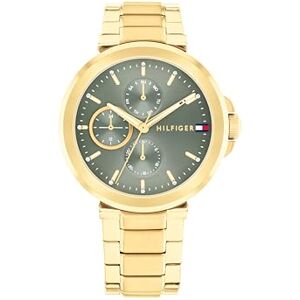 Tommy Hilfiger Multi Zifferblatt Quarz Uhr für Damen mit Gelbgoldfarbenes Edelstahlarmband 1782755 Tommy Hilfiger Multi Zifferblatt Quarz Uhr für Damen mit Gelbgoldfarbenes Edelstahlarmband 1782755