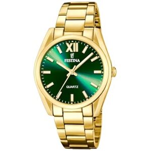 Festina Damen Uhr Analog Edelstahl 316L Gold Quarzwerk Mineralglas hochresistent 5 ATM wasserdicht F20640/9 Boyfriend Collection Festina Damen Uhr Analog Edelstahl 316L Gold Quarzwerk Mineralglas hochresistent 5 ATM wasserdicht F20640/9 Boyfriend Collection