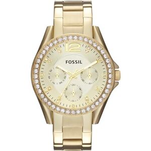 Fossil Riley Watch für Damen, Quarz-Chronographenwerk mit Edelstahl- oder Lederarmband Fossil Riley Watch für Damen, Quarz-Chronographenwerk mit Edelstahl- oder Lederarmband