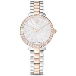 Swarovski Matrix 3-link Uhr, Analoge Damenuhr mit Dreigliedrigem Armband, Roségold-Legierungsschicht und Pavé-Lünette mit 42 Kristallen, Armbandlänge: 12.5-19 cm, Armbandbreite: 1.2 cm Swarovski Matrix 3-link Uhr, Analoge Damenuhr mit Dreigliedrigem Armband, Roségold-Legierungsschicht und Pavé-Lünette mit 42 Kristallen, Armbandlänge: 12.5-19 cm, Armbandbreite: 1.2 cm