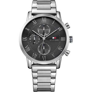 Tommy Hilfiger Herren 44mm Analoge Multifunktions-Quarzuhr Graues Sunray-Zifferblatt, Silbernes Edelstahlarmband, 3 Hilfszifferblätter, 3ATM Wasserdichtigkeit 1791397 Tommy Hilfiger Herren 44mm Analoge Multifunktions-Quarzuhr Graues Sunray-Zifferblatt, Silbernes Edelstahlarmband, 3 Hilfszifferblätter, 3ATM Wasserdichtigkeit 1791397