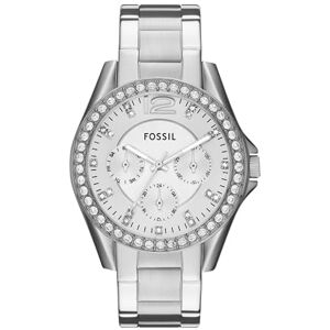 Fossil Riley Watch für Damen, Quarz-Chronographenwerk mit Edelstahl- oder Lederarmband Fossil Riley Watch für Damen, Quarz-Chronographenwerk mit Edelstahl- oder Lederarmband