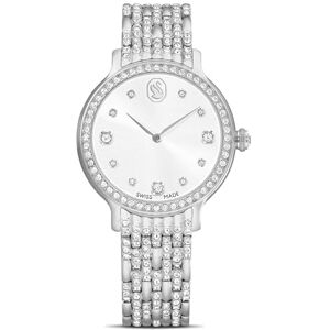 Swarovski Imber Uhr, Silberfarbene, Analoge Damenuhr mit Metallarmband aus Edelstahl und Klaren Kristallen im Rundschliff, Armbandlänge: 14.3-16.6 cm, Armbandbreite: 1.4 cm Swarovski Imber Uhr, Silberfarbene, Analoge Damenuhr mit Metallarmband aus Edelstahl und Klaren Kristallen im Rundschliff, Armbandlänge: 14.3-16.6 cm, Armbandbreite: 1.4 cm