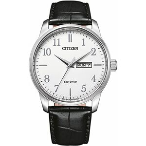 Citizen Herren Analog Quarz Uhr mit Leder Armband BM8550-14AE, Weiß Citizen Herren Analog Quarz Uhr mit Leder Armband BM8550-14AE, Weiß