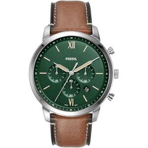 Fossil Neutra uhr für Herren, Chronographenwerk mit Edelstahl- oder Lederarmband, Grün und Braun, 44MM Fossil Neutra uhr für Herren, Chronographenwerk mit Edelstahl- oder Lederarmband, Grün und Braun, 44MM