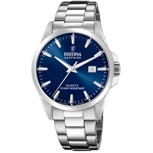 Festina Swiss Made Herrenuhr Analog Edelstahl 316L Silber Quarz Datum Saphirglas, Wasserdicht 10 ATM F20024/3 Classic Steel Festina Swiss Made Herrenuhr Analog Edelstahl 316L Silber Quarz Datum Saphirglas, Wasserdicht 10 ATM F20024/3 Classic Steel