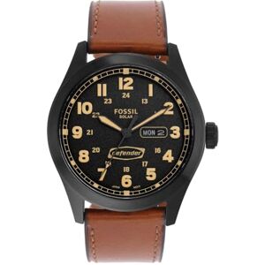 Fossil Defender Uhr für Herren, Solarbetrieben mit Edelstahl- oder Lederarmband, Braun, 46MM Fossil Defender Uhr für Herren, Solarbetrieben mit Edelstahl- oder Lederarmband, Braun, 46MM