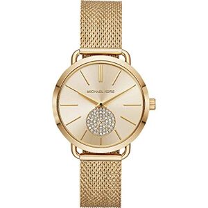 Michael Kors Damen Quartz Armbanduhr, 37.00mm Gehäusegröße mit Gold analog Zifferblatt und Gold Armband MK3844 Michael Kors Damen Quartz Armbanduhr, 37.00mm Gehäusegröße mit Gold analog Zifferblatt und Gold Armband MK3844