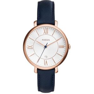 Fossil Damen Analog Quarz Uhr mit Leder Armband ES3988, Blau Fossil Damen Analog Quarz Uhr mit Leder Armband ES3988, Blau