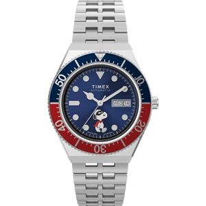 Timex Peanuts Automatic Herren-Armbanduhr, 40 mm, Edelstahlarmband, blaues Zifferblatt, Edelstahlgehäuse TW2W47500 Timex Peanuts Automatic Herren-Armbanduhr, 40 mm, Edelstahlarmband, blaues Zifferblatt, Edelstahlgehäuse TW2W47500