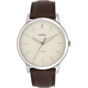 Fossil Herrenuhr The Minimalist 3H, Quarzwerk, 44 mm silbernes Edelstahlgehäuse mit Lederarmband, FS5439 Fossil Herrenuhr The Minimalist 3H, Quarzwerk, 44 mm silbernes Edelstahlgehäuse mit Lederarmband, FS5439