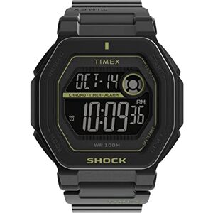 Timex Trend Herren-Armbanduhr, 45 mm, schwarzes, zweiteiliges Kunstharzarmband, digitales Zifferblatt mit Negativanzeige, schwarzes Gehäuse TW2V59800 Timex Trend Herren-Armbanduhr, 45 mm, schwarzes, zweiteiliges Kunstharzarmband, digitales Zifferblatt mit Negativanzeige, schwarzes Gehäuse TW2V59800