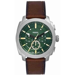 Fossil Machine Uhr für Herren, Chronographenwerk mit Edelstahl- oder Lederarmband Fossil Machine Uhr für Herren, Chronographenwerk mit Edelstahl- oder Lederarmband