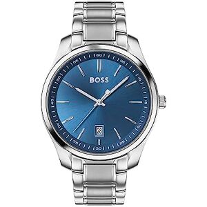 Boss Analog Quarzuhr für Herren Kollektion Circuit mit Silbernes Edelstahlarmband 1513731 Boss Analog Quarzuhr für Herren Kollektion Circuit mit Silbernes Edelstahlarmband 1513731