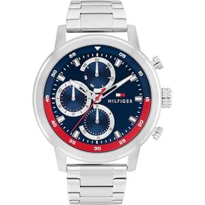 Tommy Hilfiger Multi Zifferblatt Quarz Uhr für Herren mit Silbernes Edelstahlarmband 1792179 Tommy Hilfiger Multi Zifferblatt Quarz Uhr für Herren mit Silbernes Edelstahlarmband 1792179