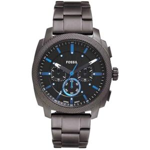 Fossil Machine Uhr für Herren, Chronographenwerk mit Edelstahl- oder Lederarmband Fossil Machine Uhr für Herren, Chronographenwerk mit Edelstahl- oder Lederarmband
