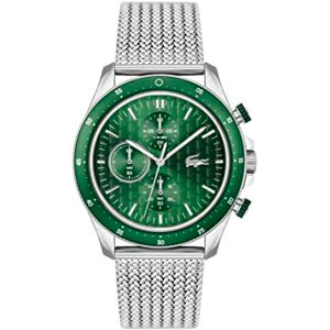 Lacoste Chronograph Quarz Uhr für Herren Kollektion NEO Heritage mit Silbernes Edelstahlarmband 2011255 Lacoste Chronograph Quarz Uhr für Herren Kollektion NEO Heritage mit Silbernes Edelstahlarmband 2011255
