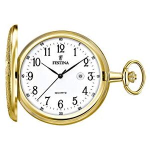 Festina Taschenuhr Herren mit Kette Edelstahl 316L Quarzwerk Kalender Klassisch, Vintage und Elegant F2028/1 Festina Taschenuhr Herren mit Kette Edelstahl 316L Quarzwerk Kalender Klassisch, Vintage und Elegant F2028/1