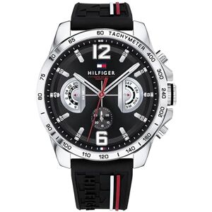 Tommy Hilfiger Multi Zifferblatt Quarz Uhr für Herren mit Schwarzes Silikonarmband 1791473 Tommy Hilfiger Multi Zifferblatt Quarz Uhr für Herren mit Schwarzes Silikonarmband 1791473