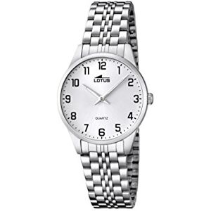 Lotus Damen Uhr Analoge aus Edelstahl 316L Silber Quarzwerk Damenuhr Mineralglas Hochresistent 5 ATM Wasserdicht 15884/1 Lotus Damen Uhr Analoge aus Edelstahl 316L Silber Quarzwerk Damenuhr Mineralglas Hochresistent 5 ATM Wasserdicht 15884/1