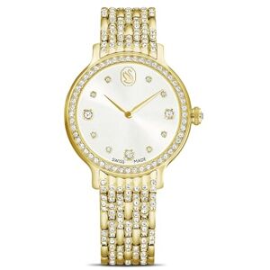 Swarovski Imber Uhr, Goldfarbene, Analoge Damenuhr mit Metallarmband, Vergoldetem Finish und Klaren Kristallen im Rundschliff, Armbandlänge: 14.3-16.6 cm, Armbandbreite: 1.4 cm Swarovski Imber Uhr, Goldfarbene, Analoge Damenuhr mit Metallarmband, Vergoldetem Finish und Klaren Kristallen im Rundschliff, Armbandlänge: 14.3-16.6 cm, Armbandbreite: 1.4 cm