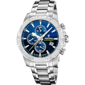 Festina Herren Uhr Analog aus Edelstahl 316L Silber Quarzwerk Chronograph Kalender Widerstandsfähiges Mineralglas Wasserdicht bis 10 ATM F20704/4 Timeless Chronograph Festina Herren Uhr Analog aus Edelstahl 316L Silber Quarzwerk Chronograph Kalender Widerstandsfähiges Mineralglas Wasserdicht bis 10 ATM F20704/4 Timeless Chronograph
