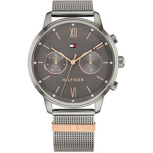 Tommy Hilfiger Multi Zifferblatt Quarz Uhr für Damen mit Graues Edelstahl-Mesh-Gliederarmband 1782304 Tommy Hilfiger Multi Zifferblatt Quarz Uhr für Damen mit Graues Edelstahl-Mesh-Gliederarmband 1782304