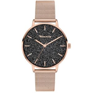Tamaris Armbanduhr Damen Quarzuhr Analog 36mm, mit Edelstahl Armband, Glitzer, 3 ATM Wasserdicht Tamaris Armbanduhr Damen Quarzuhr Analog 36mm, mit Edelstahl Armband, Glitzer, 3 ATM Wasserdicht