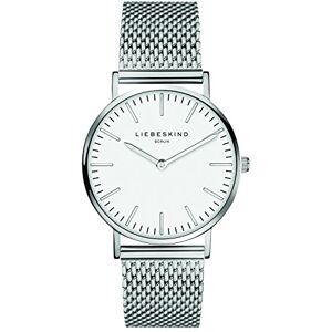 LIEBESKIND Damen Analog Quarz Armbanduhr mit Edelstahlarmband silberfarben LIEBESKIND Damen Analog Quarz Armbanduhr mit Edelstahlarmband silberfarben