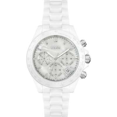 Boss Multi Zifferblatt Quarz Uhr für Damen Kollektion Novia mit Edelstahl oder Keramikband Boss Multi Zifferblatt Quarz Uhr für Damen Kollektion Novia mit Edelstahl oder Keramikband