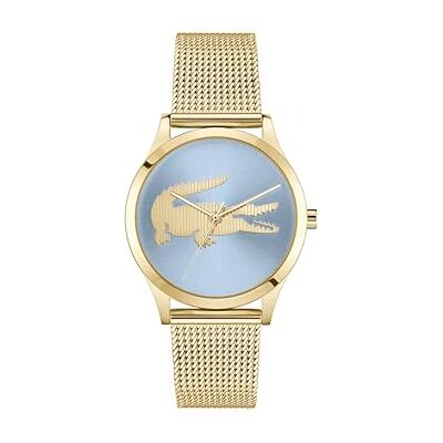 Lacoste Analoge Armbanduhr für Damen, weißes strukturiertes Silikonarmband Lacoste Analoge Armbanduhr für Damen, weißes strukturiertes Silikonarmband