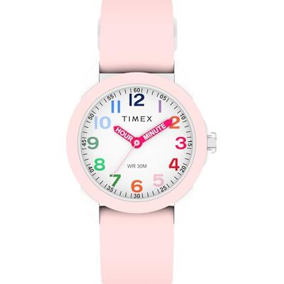 Timex TW2W92000 Time Machines Armbanduhr, 30 mm, weißes Zifferblatt, weißes Gehäuse, rosa Silikonarmband Timex TW2W92000 Time Machines Armbanduhr, 30 mm, weißes Zifferblatt, weißes Gehäuse, rosa Silikonarmband