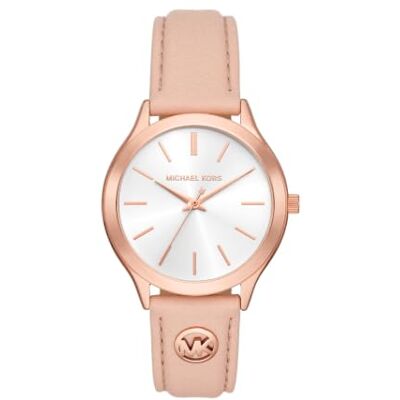 Michael Kors Orologio Slim Runway da Donna, movimento al quarzo a TRE lancette da 38 mm Con cinturino in Pelle Michael Kors Orologio Slim Runway da Donna, movimento al quarzo a TRE lancette da 38 mm Con cinturino in Pelle
