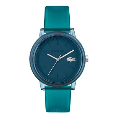 Lacoste 2011444 Herren-Armbanduhr, .12.12-Kollektion, schwarzes Armband aus Silikon/Kautschuk Lacoste 2011444 Herren-Armbanduhr, .12.12-Kollektion, schwarzes Armband aus Silikon/Kautschuk