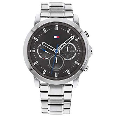 Tommy Hilfiger Multi Zifferblatt Quarz Uhr für Herren mit Edelstahl- oder Lederarmband Tommy Hilfiger Multi Zifferblatt Quarz Uhr für Herren mit Edelstahl- oder Lederarmband