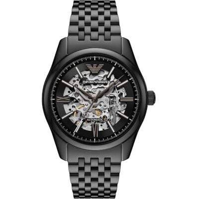 Giorgio Armani Herren 43MM Schwarze Edelstahluhr, AR60093 Giorgio Armani Herren 43MM Schwarze Edelstahluhr, AR60093