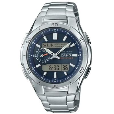 Casio Wave Ceptor Herrenarmbanduhr Solar und Funkuhr massives Edelstahlgehäuse und Armband Casio Wave Ceptor Herrenarmbanduhr Solar und Funkuhr massives Edelstahlgehäuse und Armband