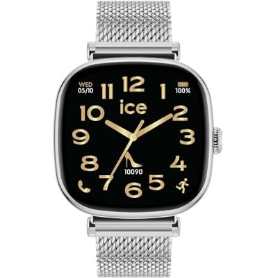 ICE-WATCH Ice smart SQ 2.0 Silver Milanese Silbergraue Sport verbundene Uhr für Damen mit Edelstahluhr Armband 025820 (1,7 Zoll) ICE-WATCH Ice smart SQ 2.0 Silver Milanese Silbergraue Sport verbundene Uhr für Damen mit Edelstahluhr Armband 025820 (1,7 Zoll)