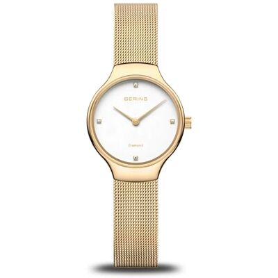 BERING Damen Quarz Uhr Armbanduhr 26 mm Edelstahlgehäuse und Zifferblatt Milanaisearmband Saphierglas 3 ATM 13326 BERING Damen Quarz Uhr Armbanduhr 26 mm Edelstahlgehäuse und Zifferblatt Milanaisearmband Saphierglas 3 ATM 13326