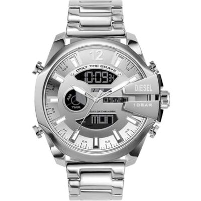 Diesel Mega Chief Herrenuhr, Ana-Digi Uhrwerk mit Silikon-, Edelstahl- oder Lederarmband Diesel Mega Chief Herrenuhr, Ana-Digi Uhrwerk mit Silikon-, Edelstahl- oder Lederarmband