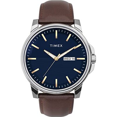 Timex Classic Premium 45mm Herren-Armbanduhr mit Lederband Timex Classic Premium 45mm Herren-Armbanduhr mit Lederband