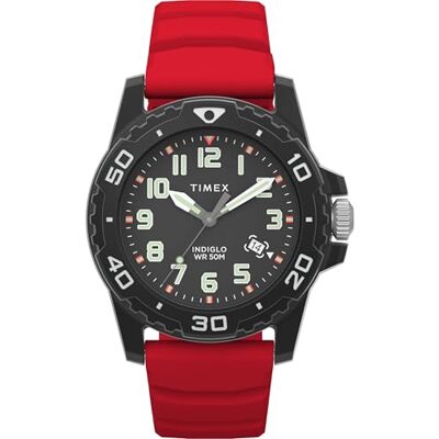 Timex Main Street Herren-Armbanduhr, 42 mm, Silikonarmband Timex Main Street Herren-Armbanduhr, 42 mm, Silikonarmband