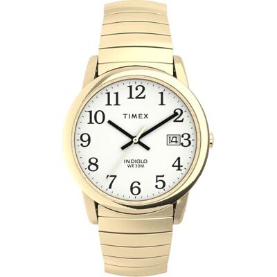 Timex Easy Reader Herren-Armbanduhr T2H451, 35 mm, Erweiterungsband, Datumsfenster Timex Easy Reader Herren-Armbanduhr T2H451, 35 mm, Erweiterungsband, Datumsfenster