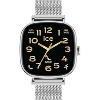 ICE-WATCH Ice smart SQ 2.0 Silver Milanese Silbergraue Sport verbundene Uhr für Damen mit Edelstahluhr Armband 025820 (1,7 Zoll) ICE-WATCH Ice smart SQ 2.0 Silver Milanese Silbergraue Sport verbundene Uhr für Damen mit Edelstahluhr Armband 025820 (1,7 Zoll)